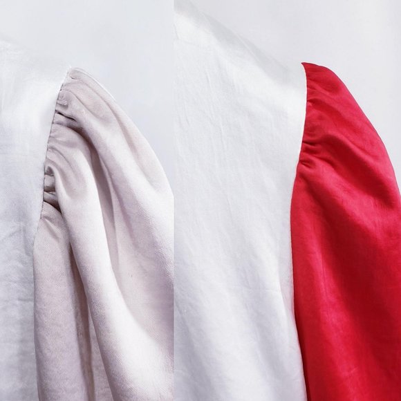 REJINA PYO Dress MEDIUM Black Red Satin Maxi‎ Patchwork Kaftan Tent NWT $1,295 - Picture 8 of 14